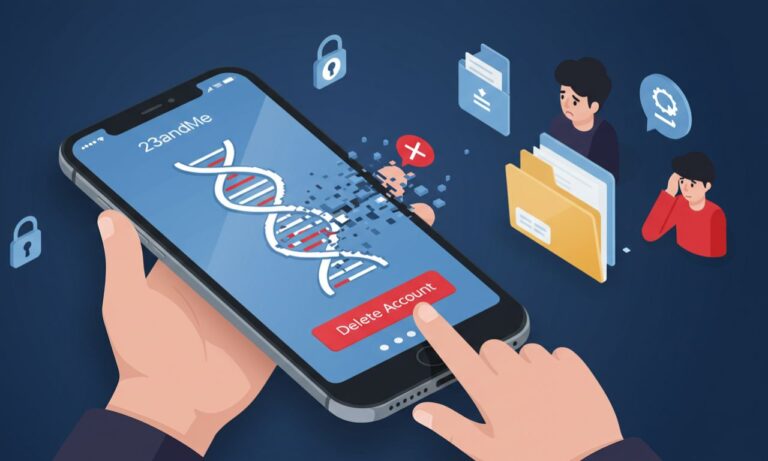 how to delete 23andme data